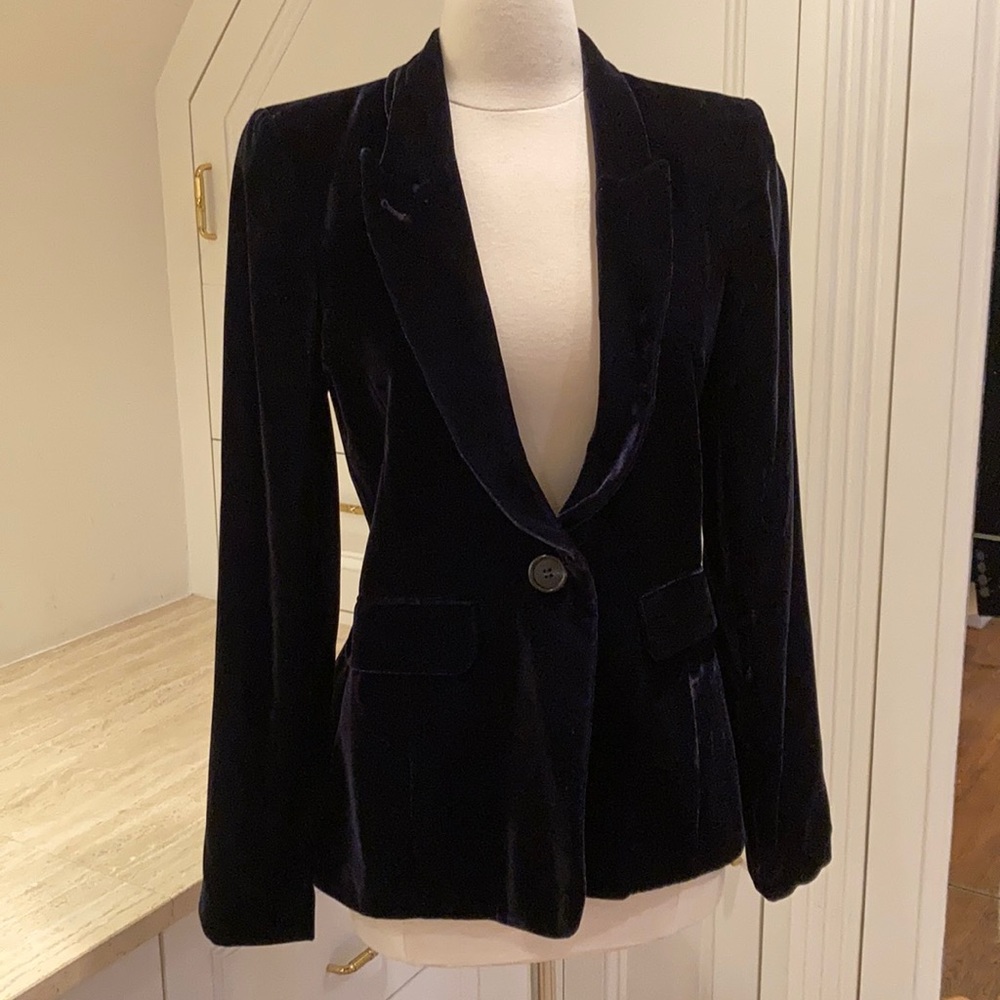 Smythe navy velvet blazer size 6